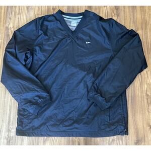 Vintage Nike Jacket Mens XL Black Pullover Windbreaker Mesh Lined Y2K